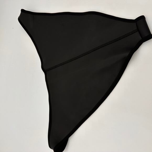 Skims Black Rubberized Scuba Swim Tanga Bikini Bottom Size 3X NWT - Picture 3 of 5